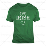0 Percent Irish Clover Funny St Patricks Day T Shirt Design