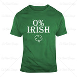 0 Percent Irish Clover Funny St Patricks Day T Shirt Design