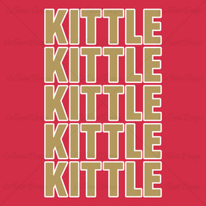 George Kittle x5 Football T Shirt Design