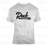 Rock Guitar White Music T Shirt Design