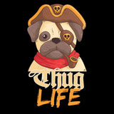 Pug Pirate Thug Life Animal T Shirt Design