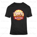 Bacon Pig Retro Food T Shirt Design