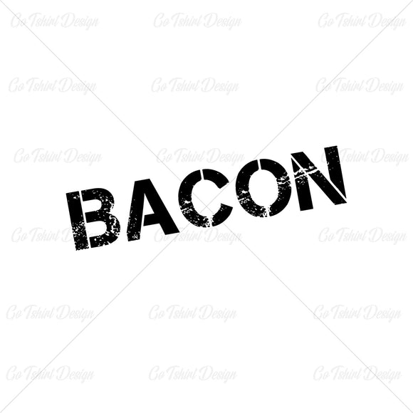 Bacon Retro Food T Shirt Design