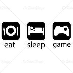 Eat Sleep Game Video Game T Shirt Design