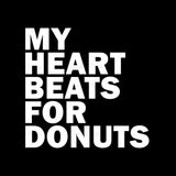 My Heart Beats For Donuts Funny Food T Shirt Design