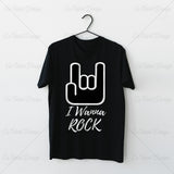 I Wanna Rock Music T Shirt Design