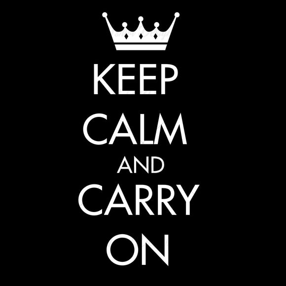 Keep Calm Carry On Typography T Shirt Design