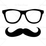 Hipster Glasses Mustache Various T Shirt Design