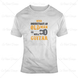 Old Man Guitar Music T Shirt Design