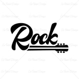 Rock Guitar White Music T Shirt Design