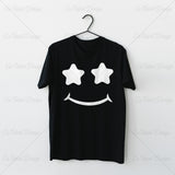 White Star Smiley Face Various T Shirt Design