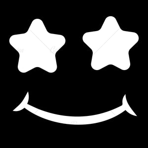 White Star Smiley Face Various T Shirt Design