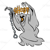 Halloween Handcuffed Ghost Horror T Shirt Design