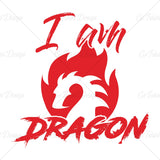 I Am Dragon Art T Shirt Design