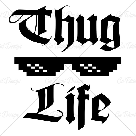 Thug Life Glasses Meme Funny T Shirt Design