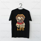 Pug Pirate Thug Life Animal T Shirt Design